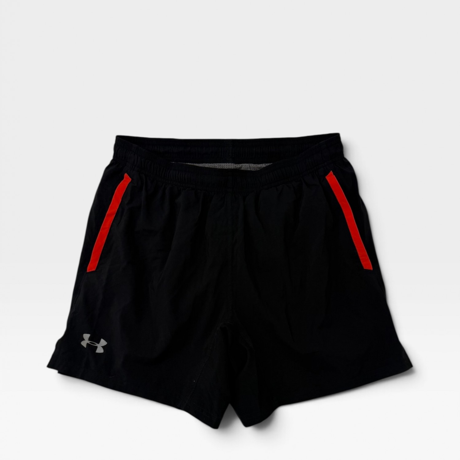 Under Armour Black Athletic Running Shorts with Red Details
